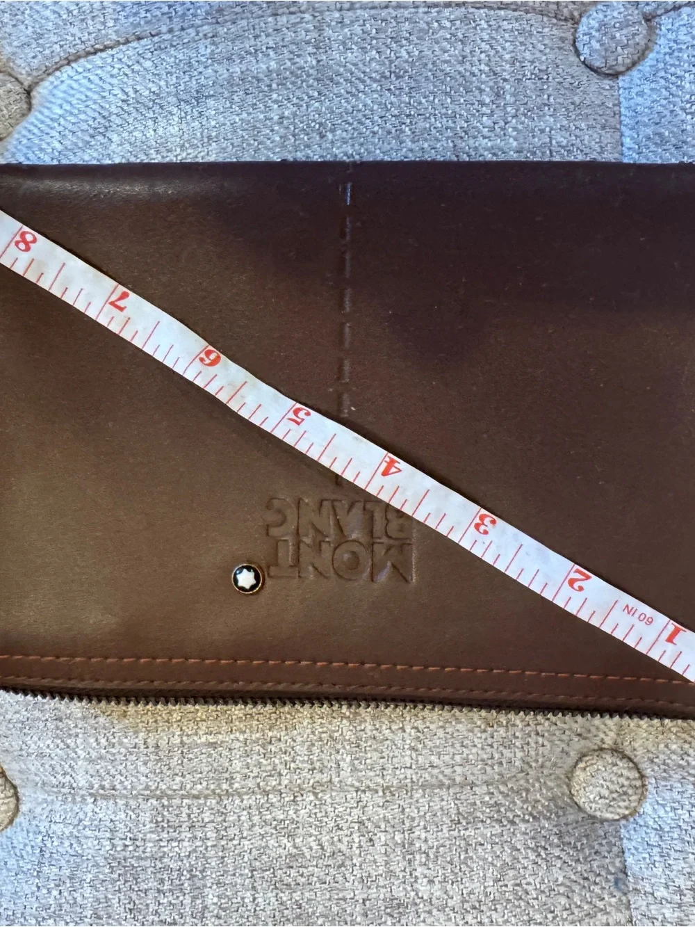 Montblanc wine Leather Travel Wallet with Signature Emblem